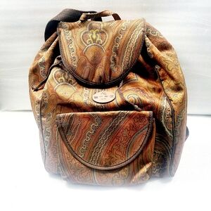 Etro Canvas Leather Backpack